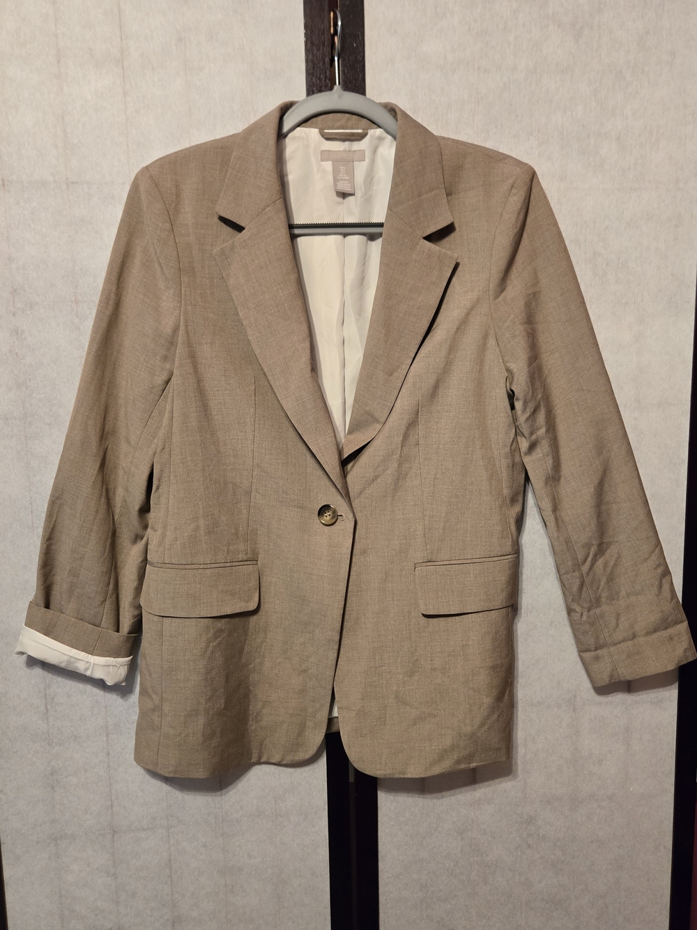 H&M Tan Single-Button Blazer Jacket